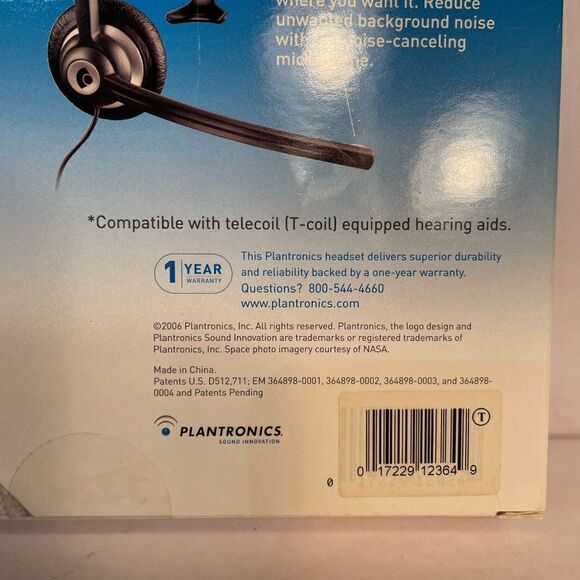 CORDLESS PHONE HEADSET PLANTRONICS M214C NEW IN BOX - Picture 4 of 6